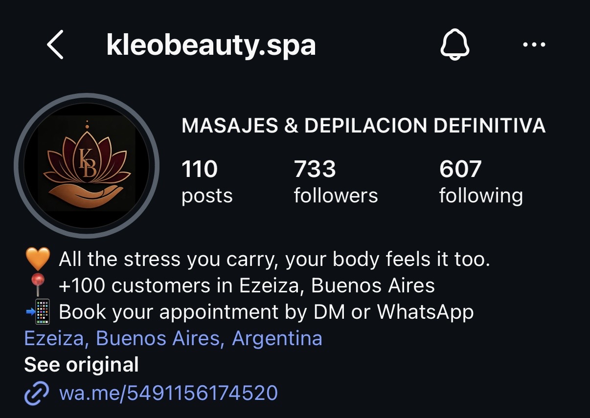 KLEO Beauty Instagram profile